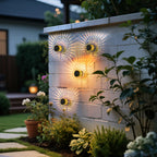 Applique solaire à motif ajouré — projection lumineuse pour l'extérieur