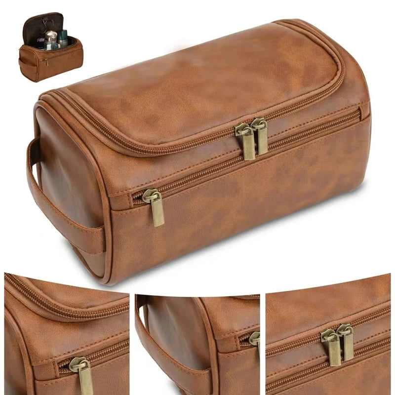 Trousse de toilette en cuir, format cabine