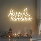 Enseigne lumineuse à LED — formules du Ramadan et de l'Aïd, 40 cm