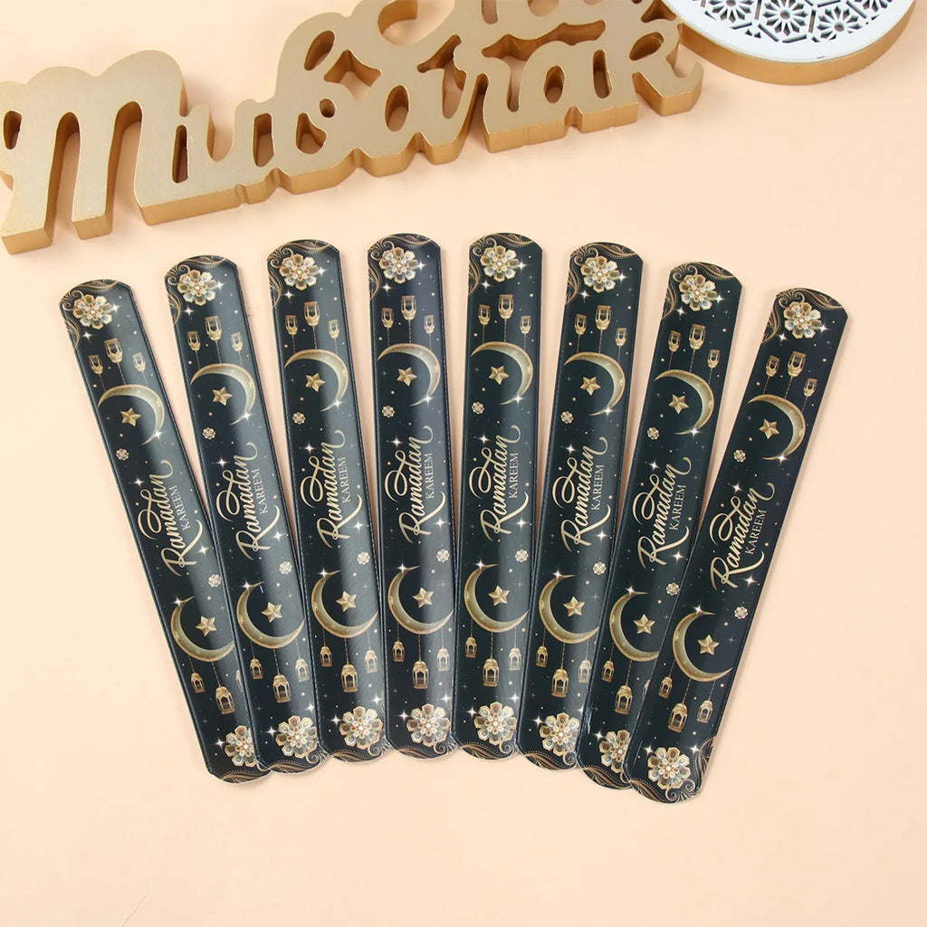 Bracelets claquants de l'Aïd — lot de 12, cinq motifs au choix