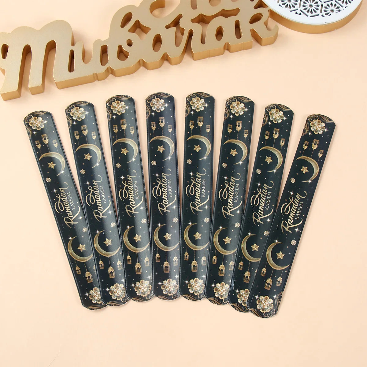 Bracelets claquants de l'Aïd — lot de 12, cinq motifs au choix