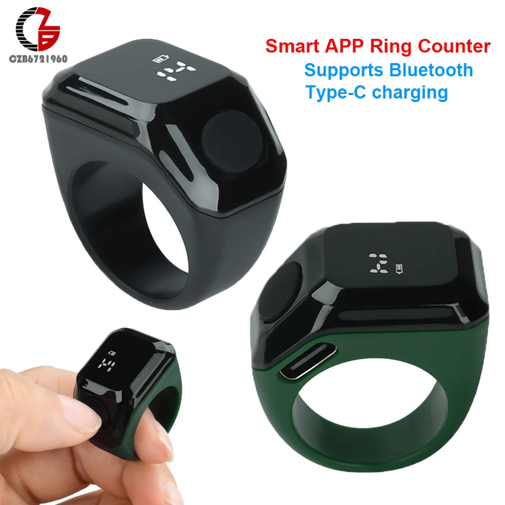 Bague compteur de dhikr Bluetooth — écran et application
