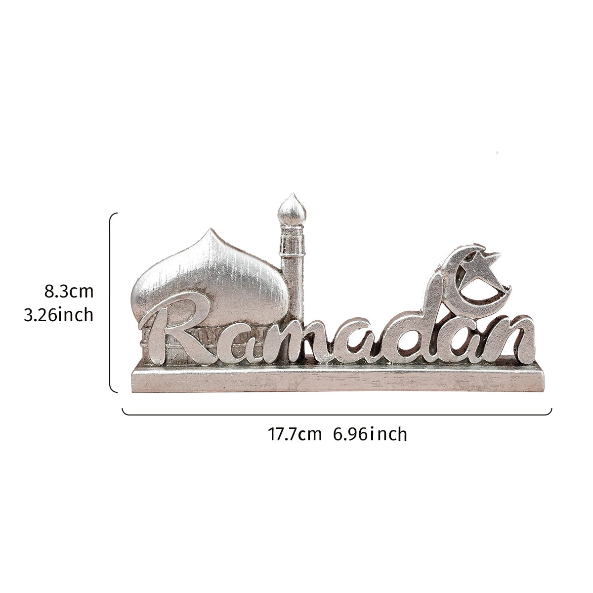 Décor de table « Ramadan » en résine — mosquée et calligraphie