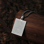 Pendentif plaque Ayat al-Kursi — acier 316L, doré ou acier