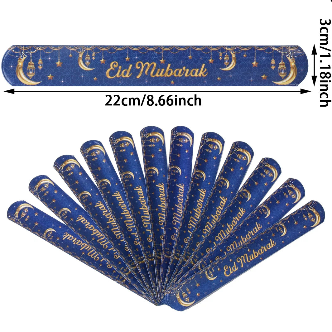 Bracelets claquants de l'Aïd — lot de 12, cinq motifs au choix