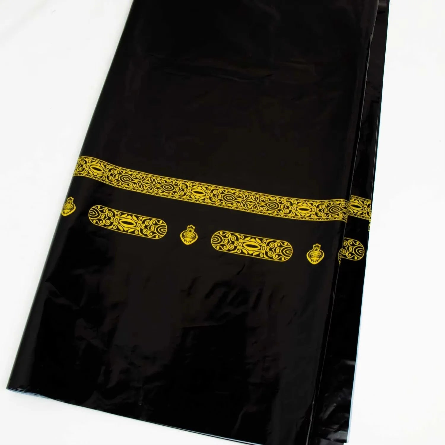 Nappe jetable noire à bandeau doré — Ramadan et Aïd