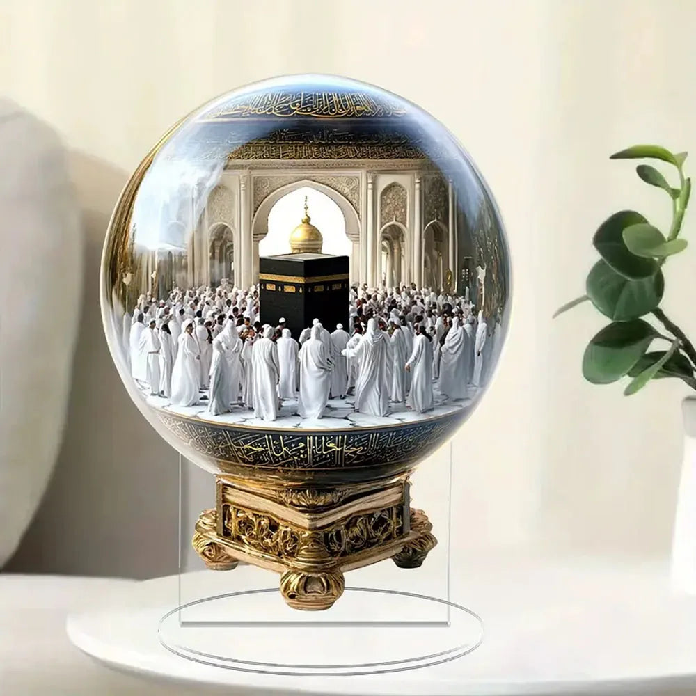 La Kaaba — scène découpée sur acrylique, à poser