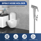 Douchette WC avec flexible et support mural — inox