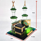 Maquette en cristal — la Kaaba et la mosquée du Prophète
