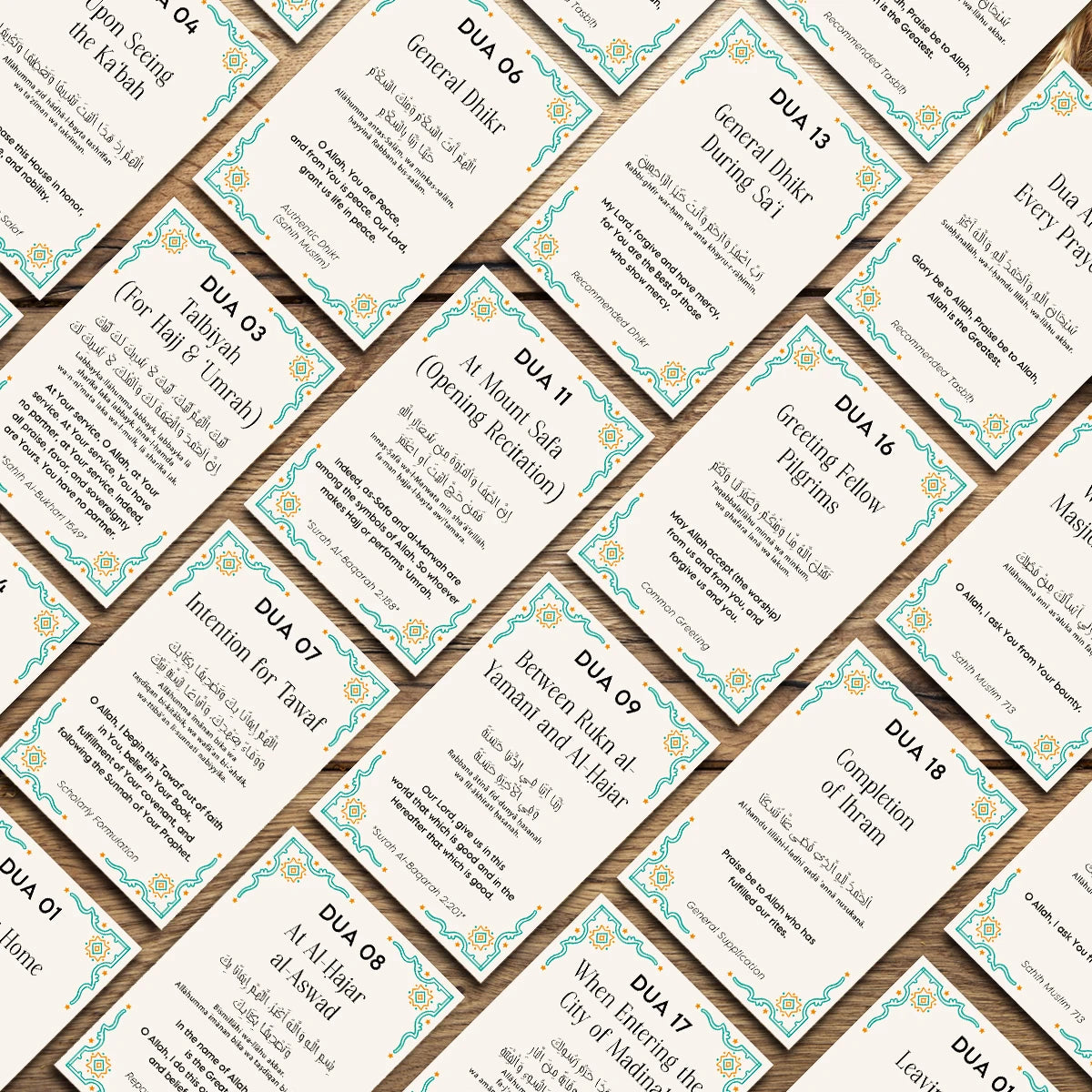 Cartes des invocations de la Omra — 21 cartes