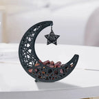 Coupelle croissant de lune en métal ajouré — étoile suspendue