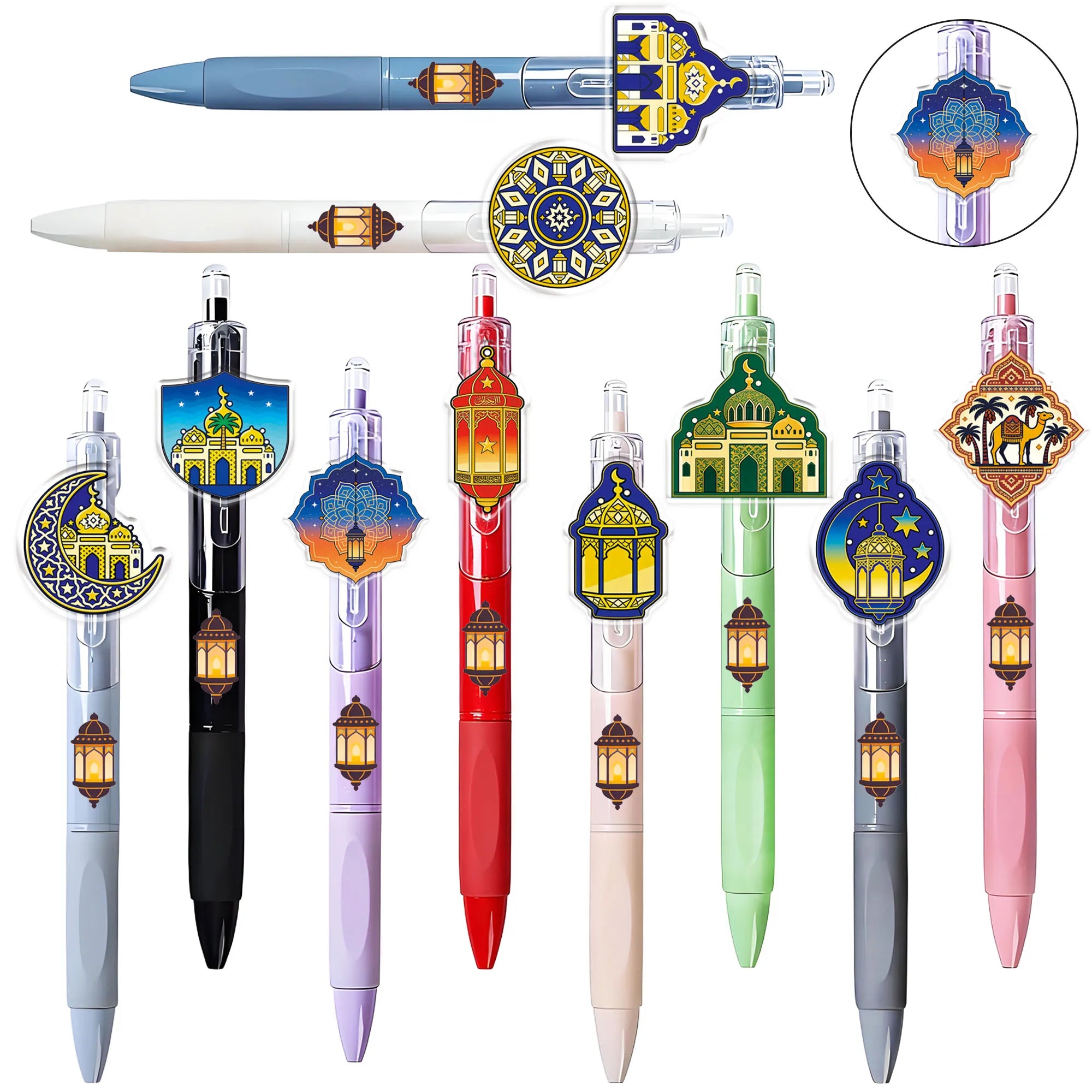 Stylos de l'Aïd à breloque en métal — lots de 10 ou 15