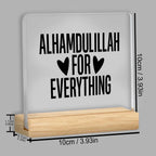 Centre de table « Alhamdulillah » en acrylique transparent
