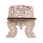 Porte-Coran en bois découpé — pliant, deux motifs
