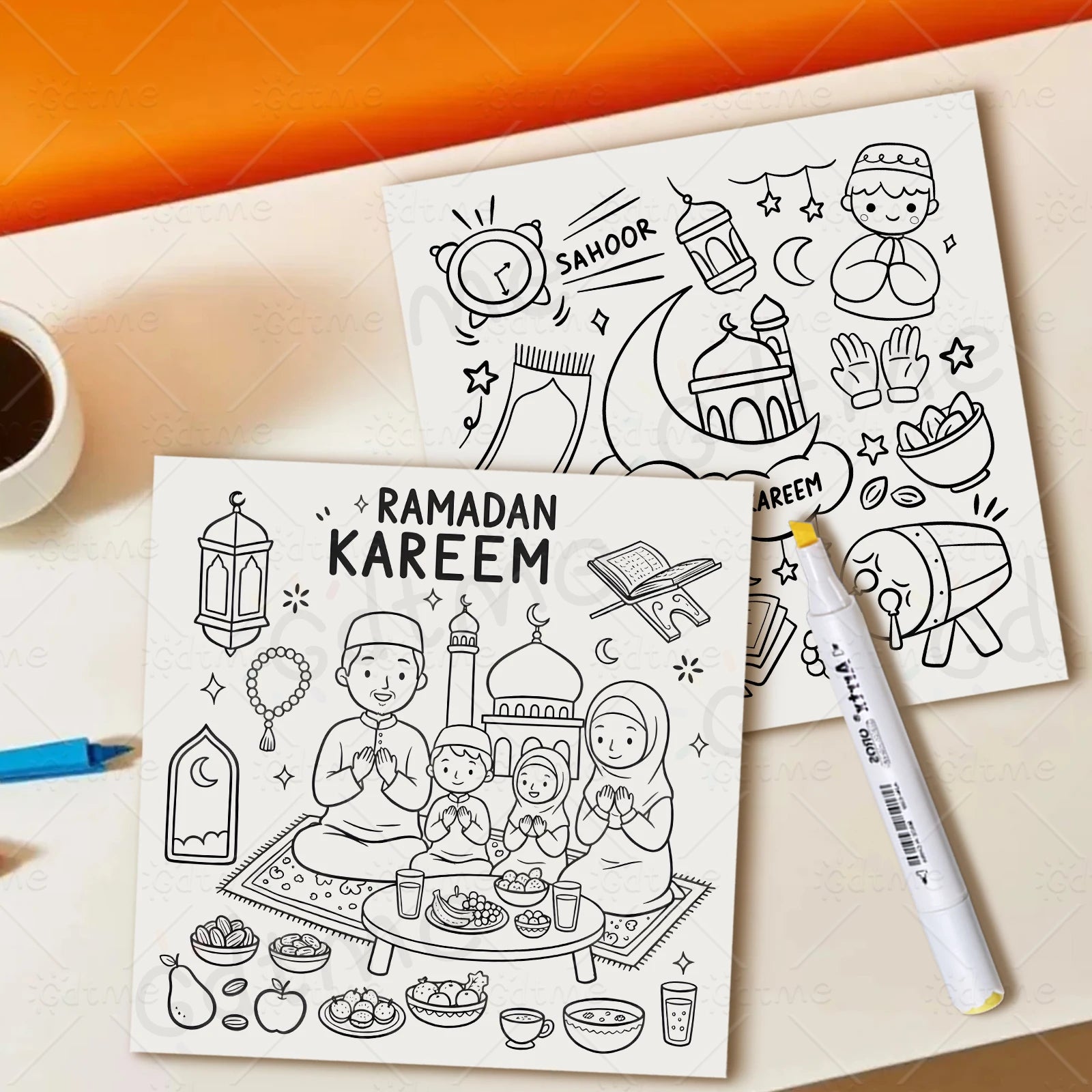 Livre de coloriage « Ramadan Kareem » — 24 pages