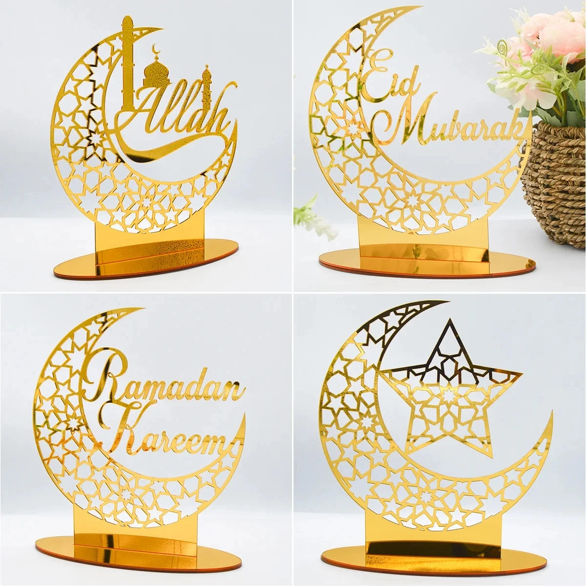Décorations de table en acrylique miroir — Ramadan et Aïd
