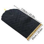 Schéma coté du tapis de prière : 110 cm de long sur 65 cm de large