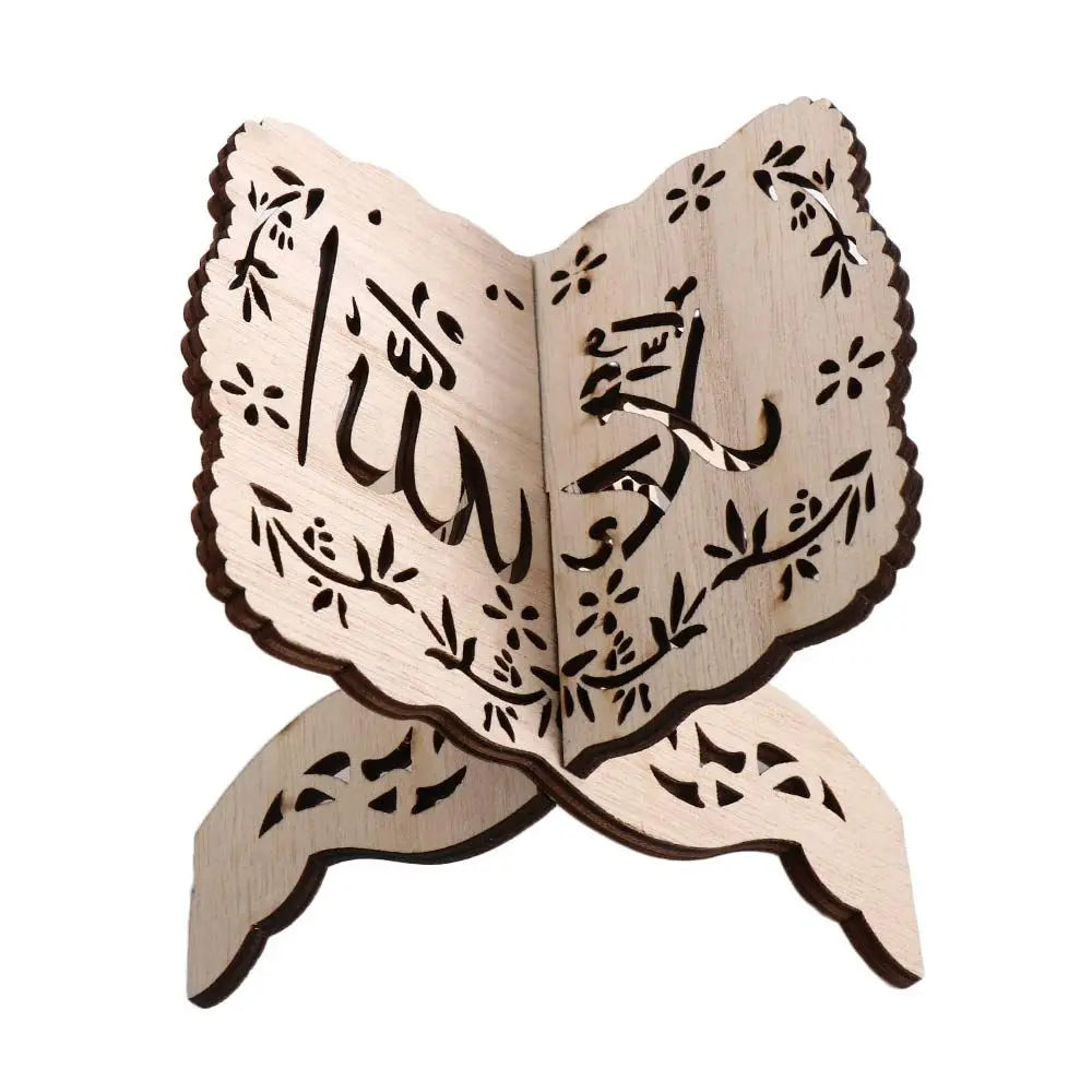 Porte-Coran en bois découpé — pliant, deux motifs