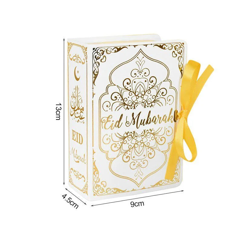 Boîtes à chocolats en forme de livre — lot de 5, Aïd Mubarak