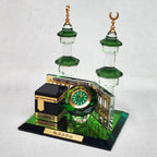 Maquette en cristal — la Kaaba et la mosquée du Prophète
