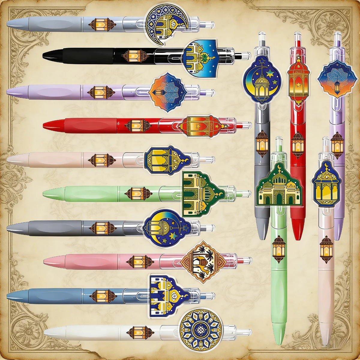Stylos de l'Aïd à breloque en métal — lots de 10 ou 15