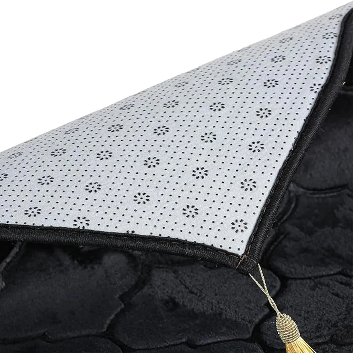 Sous-face antidérapante à pois du tapis de prière