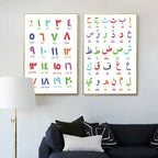 Affiches alphabet et chiffres arabes — lot de 2, chambre d'enfant