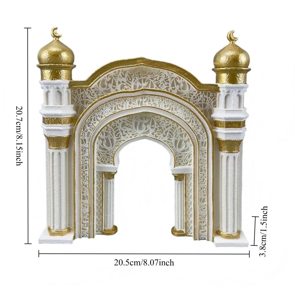 Grande arche de mosquée à poser — avec porte-bougies