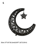 Coupelle croissant de lune en métal ajouré — étoile suspendue