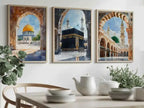 Mosquée à l'huile, reproduction sur toile texturée