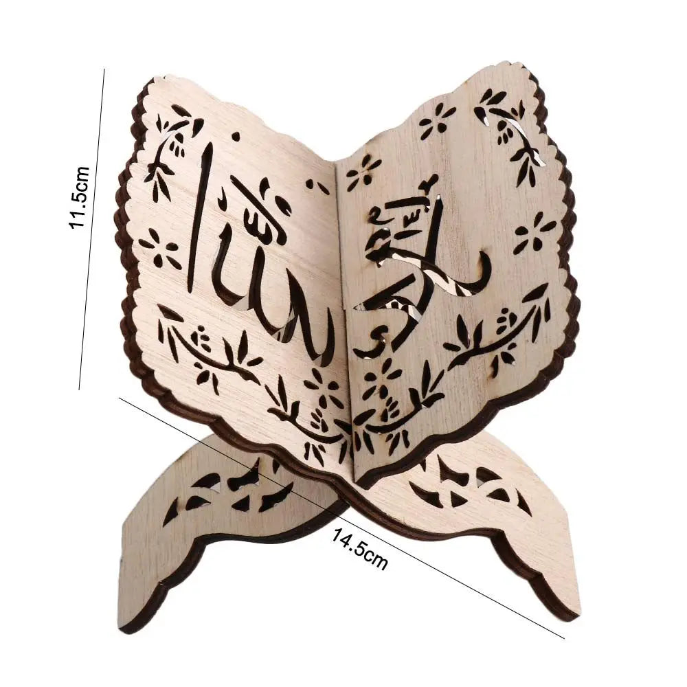 Porte-Coran en bois découpé — pliant, deux motifs