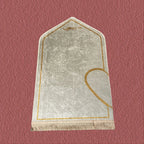 Tapis de prière pour couple — lot de 2, arche à cœur doré, 65 × 115 cm