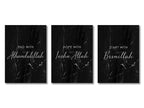 Triptyque du dhikr sur toile — SubhanAllah, Alhamdulillah, Allahu Akbar