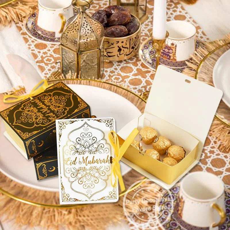 Boîtes à chocolats en forme de livre — lot de 5, Aïd Mubarak