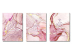 Triptyque du dhikr sur toile — SubhanAllah, Alhamdulillah, Allahu Akbar
