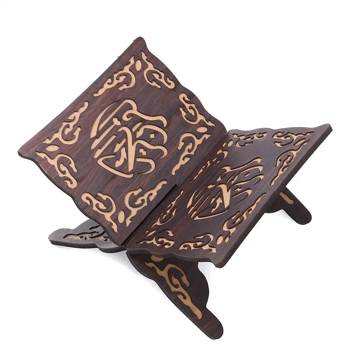 Porte-Coran en bois sculpté — pliant, trois coloris