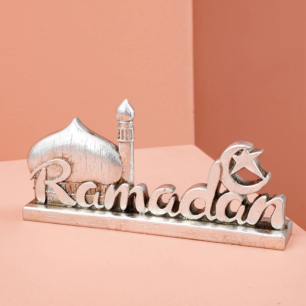 Décor de table « Ramadan » en résine — mosquée et calligraphie
