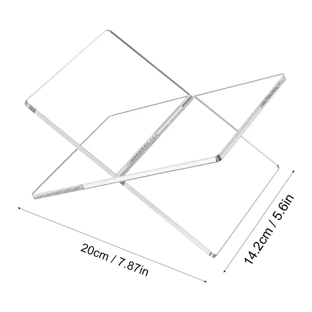 Lutrin en acrylique transparent — pliant, pour livre ouvert