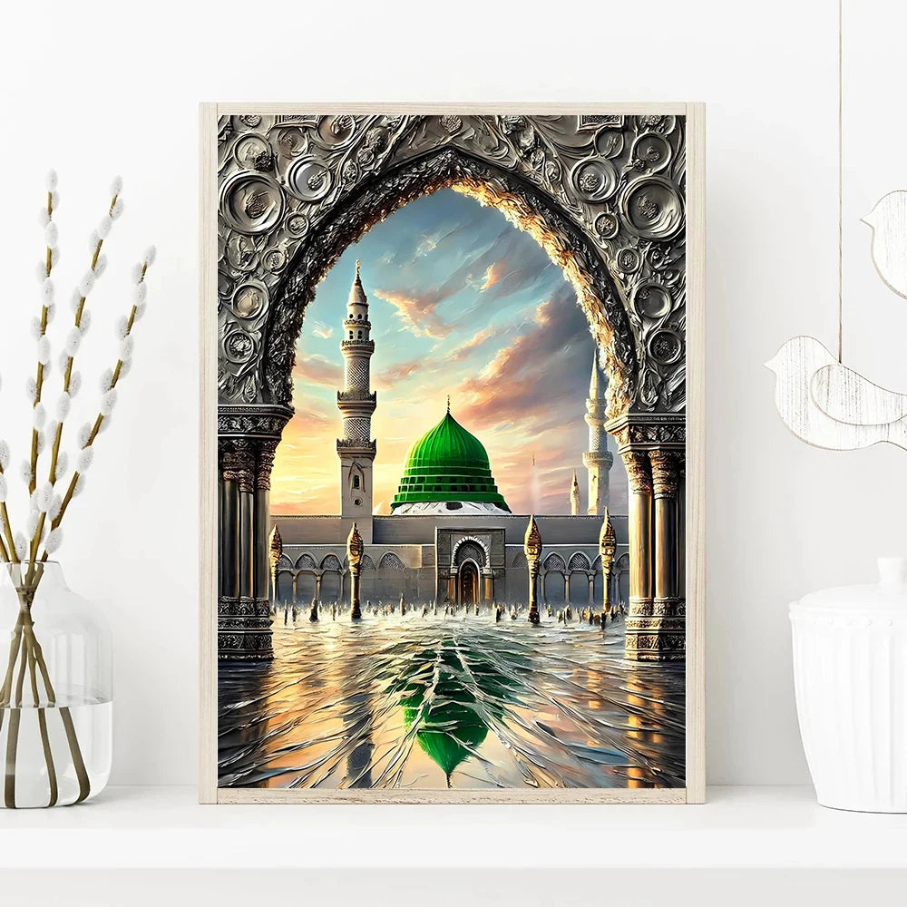 Toile Al-Aqsa et la Kaaba — en situation
