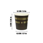 Gobelets en carton Aïd Mubarak — lot de 10, noir et or