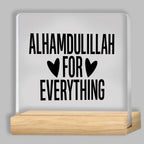 Centre de table « Alhamdulillah » en acrylique transparent