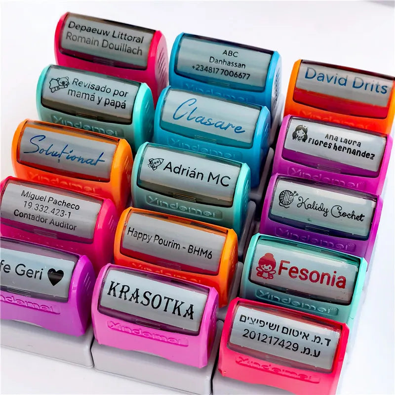 Tampon personnalisé — en usage