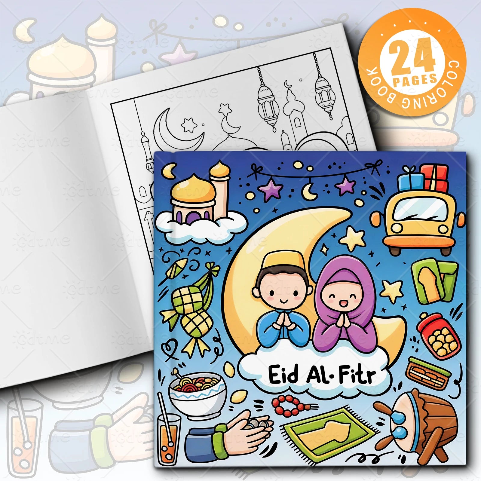 Livre de coloriage de l'Aïd — 24 pages, motifs enfants