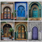Portes marocaines sur toile — 16 modèles au choix