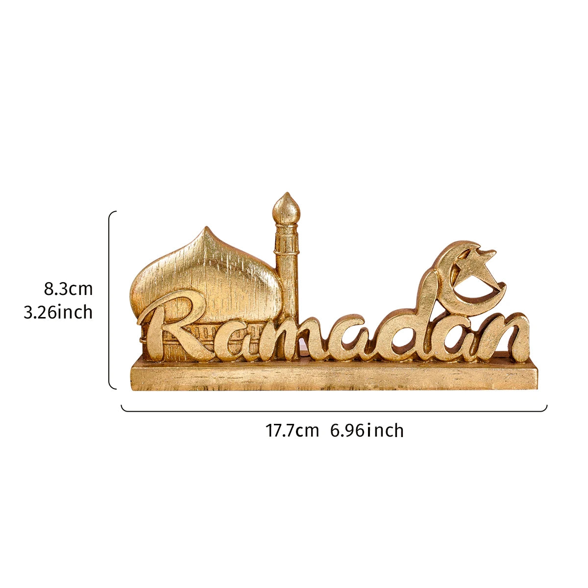 Décor de table « Ramadan » en résine — mosquée et calligraphie