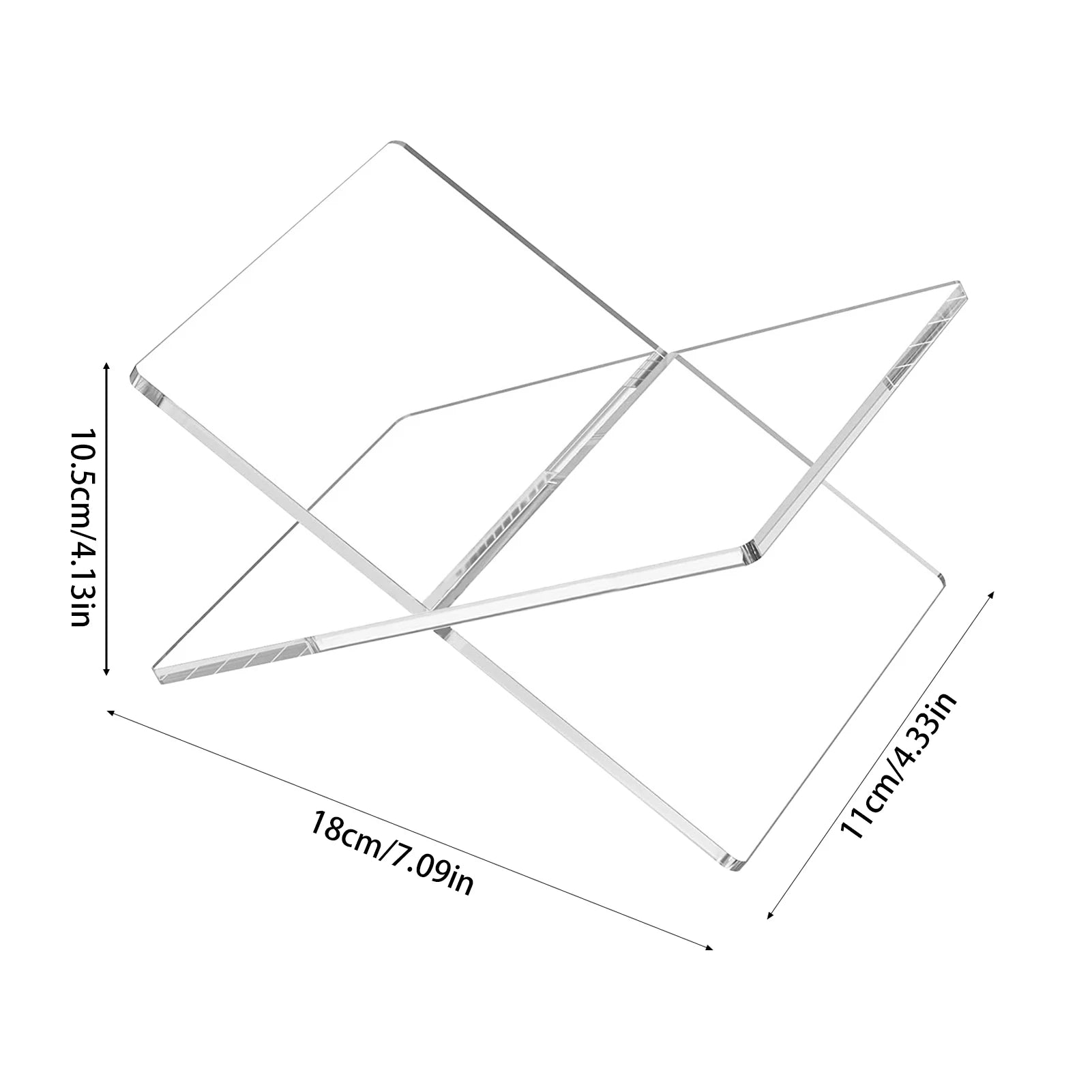 Lutrin en acrylique transparent — pliant, pour livre ouvert