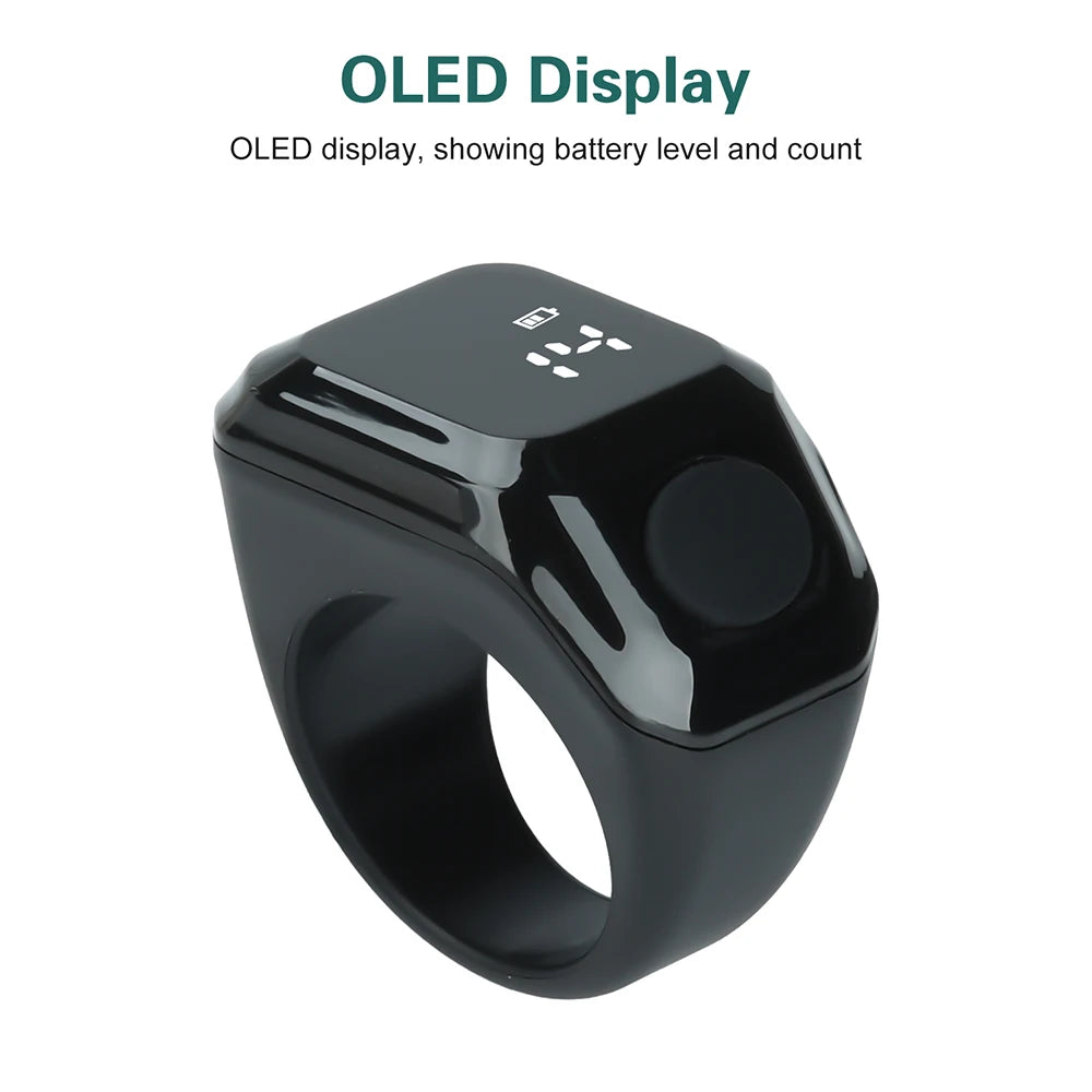 Bague compteur de dhikr Bluetooth — écran et application