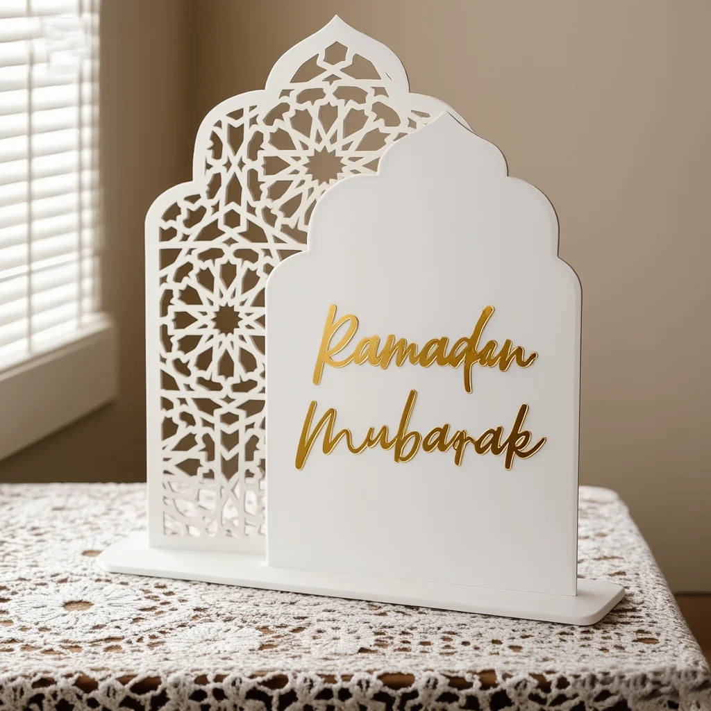 Centre de table en arche découpée — Ramadan et Aïd, six modèles