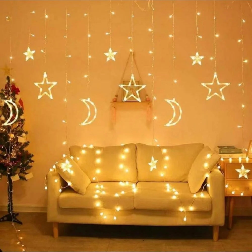 Guirlande lumineuse étoile et croissant — détail