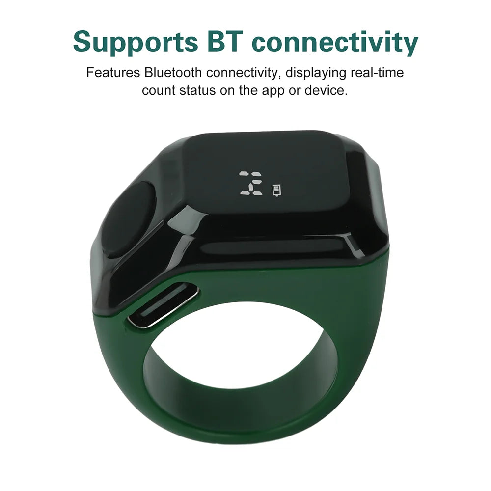 Bague compteur de dhikr Bluetooth — écran et application